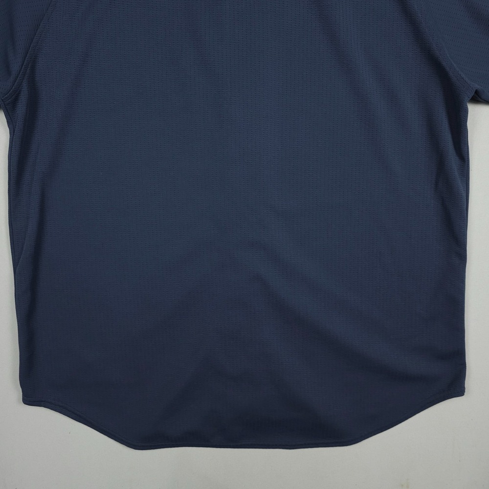 MLB Atlanta Braves Navy Blue Red Trim Baseball Jersey - Picture 9 of 14